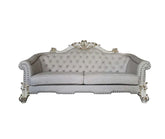 Vendome II Two Tone Ivory Fabric & Antique Pearl Finish Sofa Model LV01329 By ACME Furniture